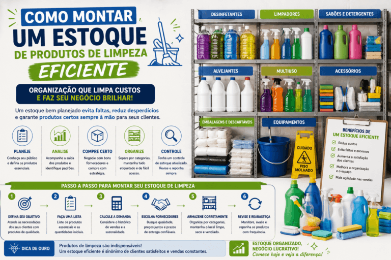 Como Montar um Estoque de Produtos de Limpeza Eficiente: Guia Completo