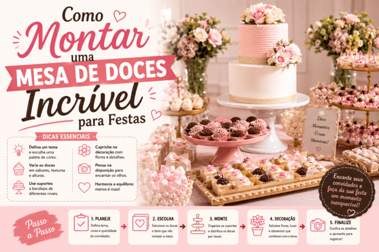 Como Montar uma Mesa de Doces Incrível para Festas