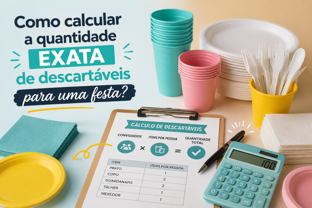 Como calcular a quantidade exata de descartáveis para uma festa?