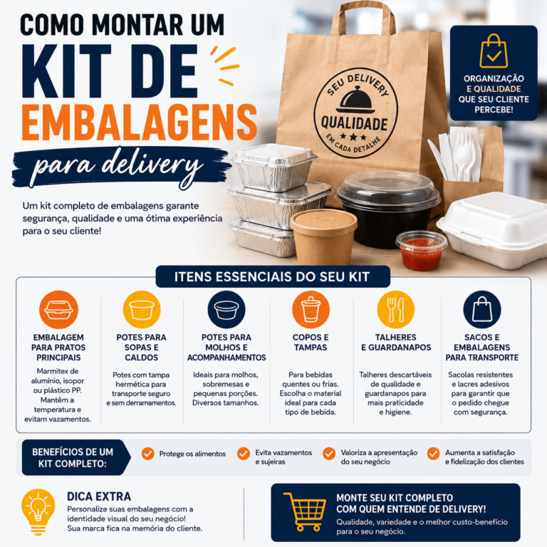 Como montar um kit de embalagens para delivery