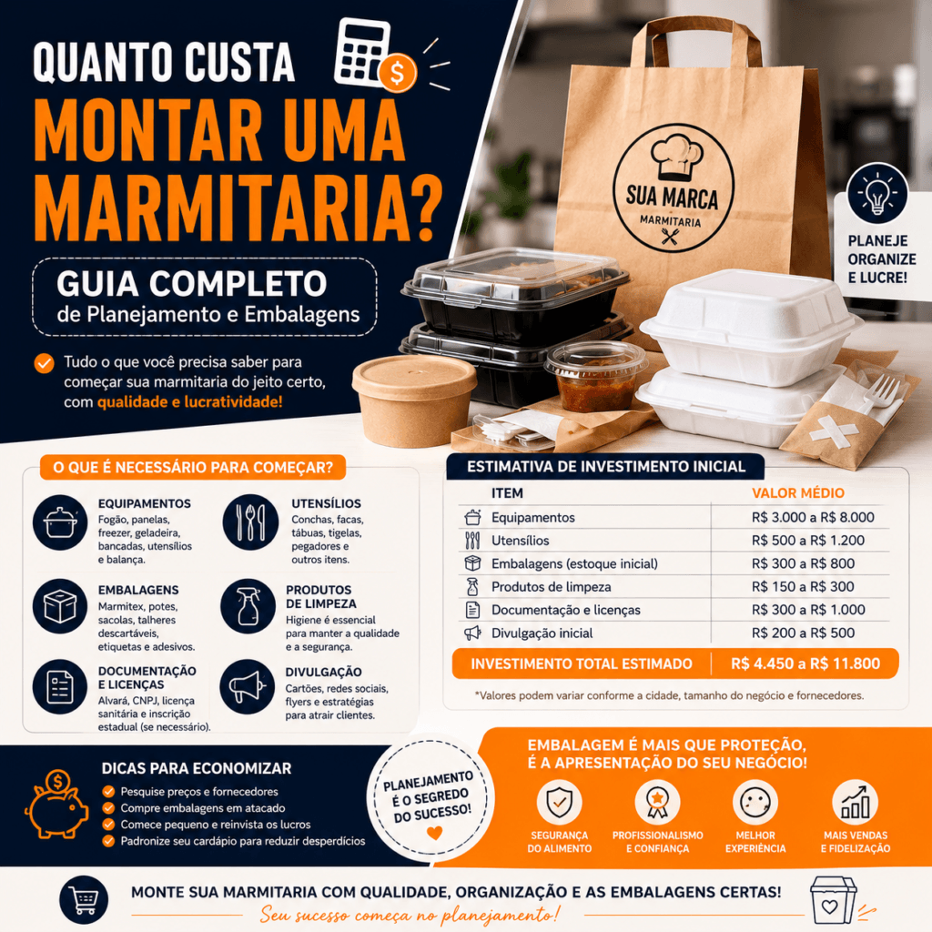 Quanto Custa Montar uma Marmitaria? Guia Completo de Planejamento e Embalagens
