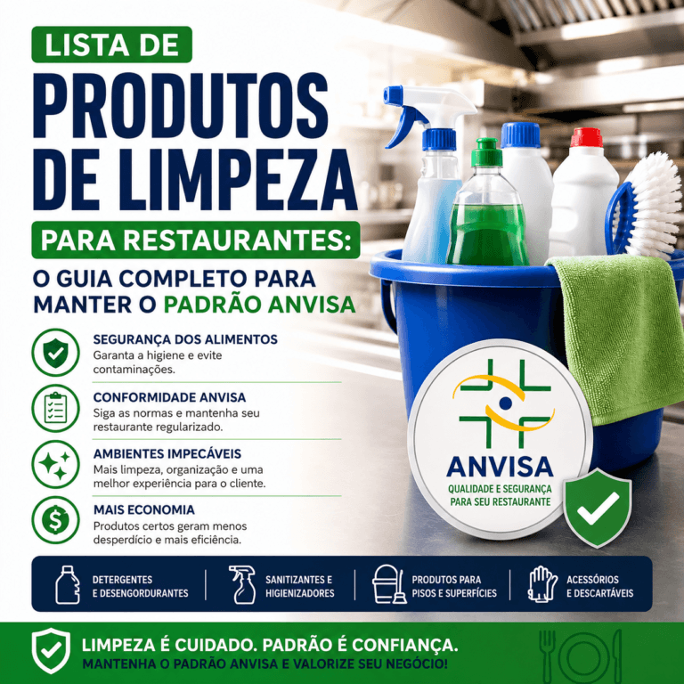 Lista de Produtos de Limpeza para Restaurantes: Guia Completo de Higienização 26/27